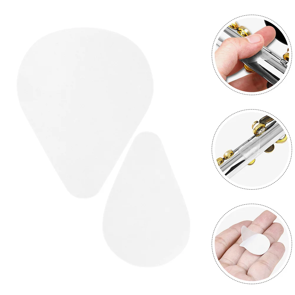 

20pcs Flute Non-Slip Pads For 16/17 Hole Flutes Transparent Silicone Thumb Cushion Self-Adhesive Grip Enhancement Wind