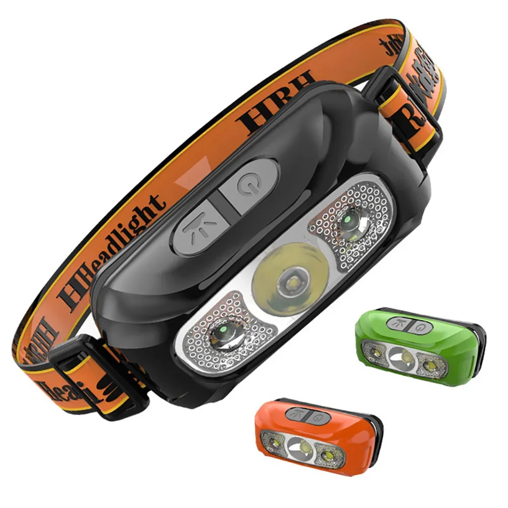 LED Headlamp Camping Search Light Head Flashlight Rechargeable Powerful Head Lamp Outdoor Riding Night Run Fishing Light