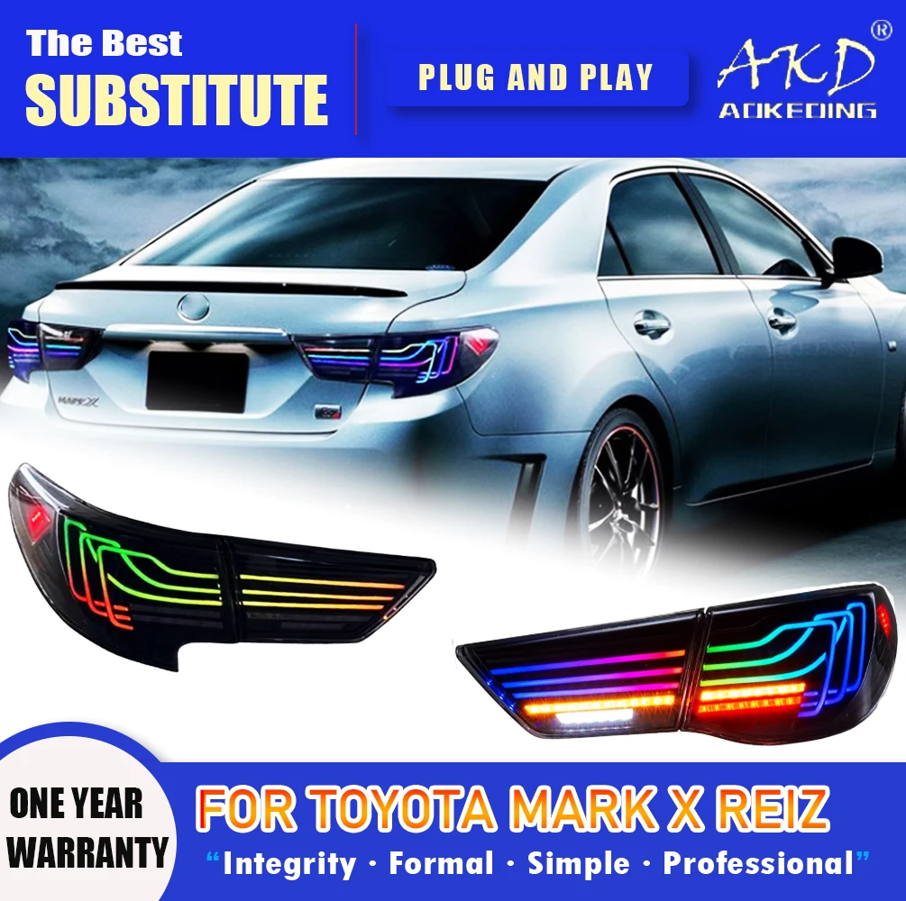 AKD Tail Lamp for Toyota Mark X LED Tail Light 2013-2017 Reiz Rear Fog Brake Turn Signal Automotive Accessories