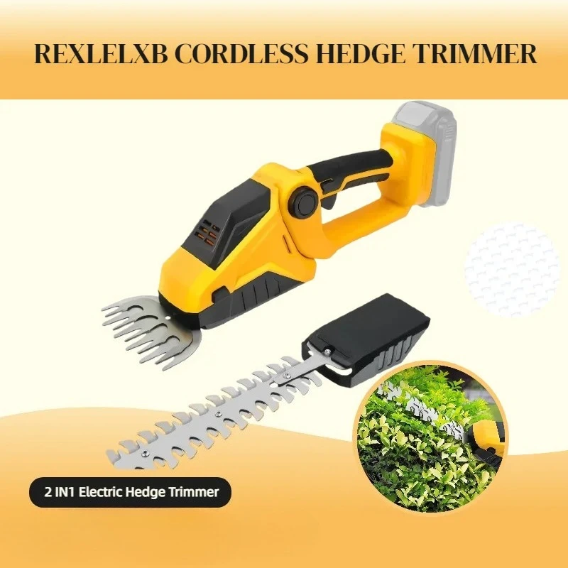 

2 в 1, беспроводной триммер для живой изгороди, ручная бытовая косилка для прополки кустарников, садовые инструменты для аккумулятора DEWALT