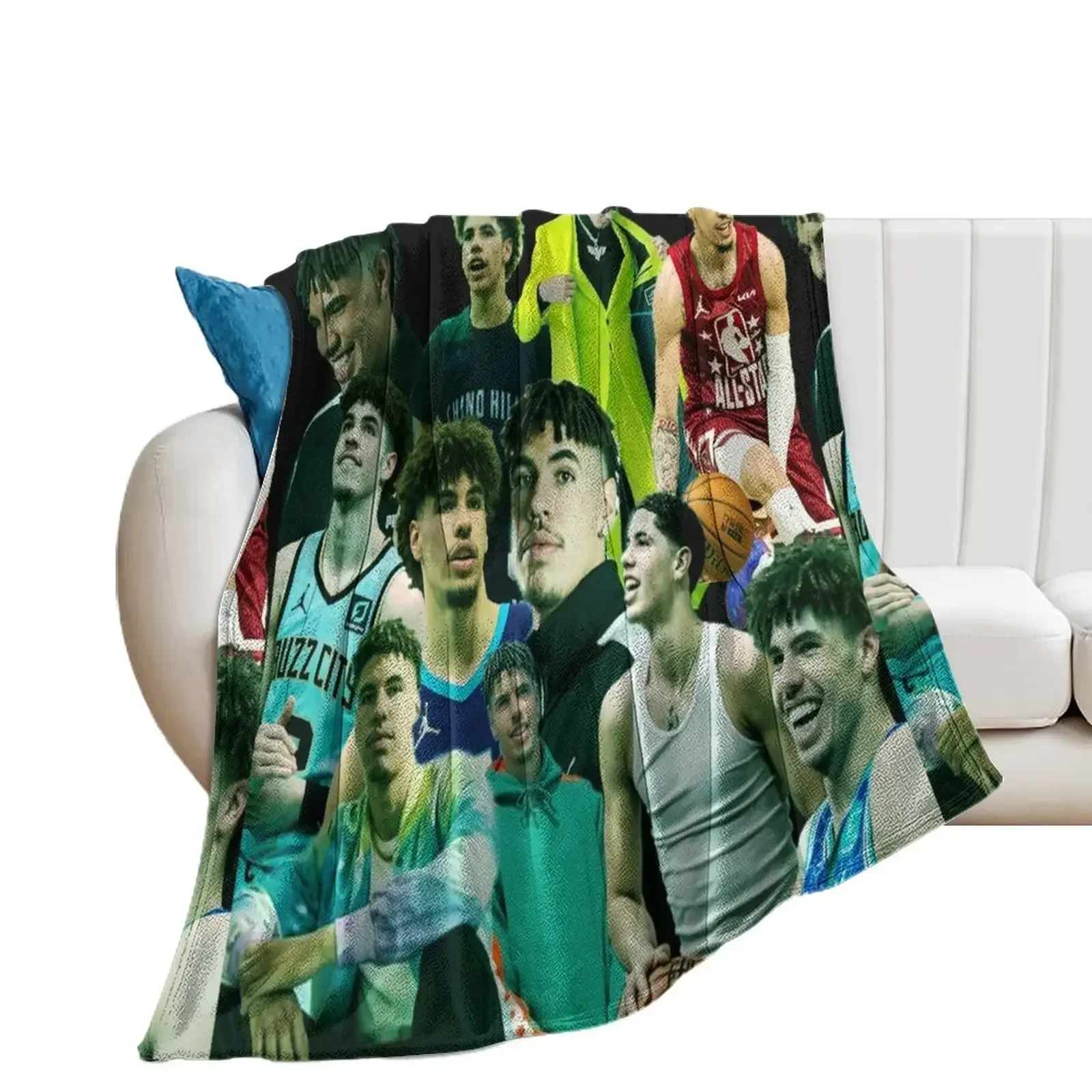 

Lamelo ball collage poster design 2022 Throw Blanket Moving Soft Big Soft Beds Blankets