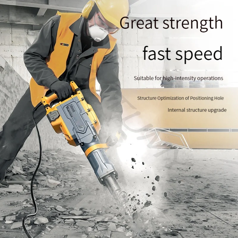 Multifunctional Rotary Hammer Ground Breaking Concrete Electric Hammer Tool Impact Drill 220V Industrial Grade High Power