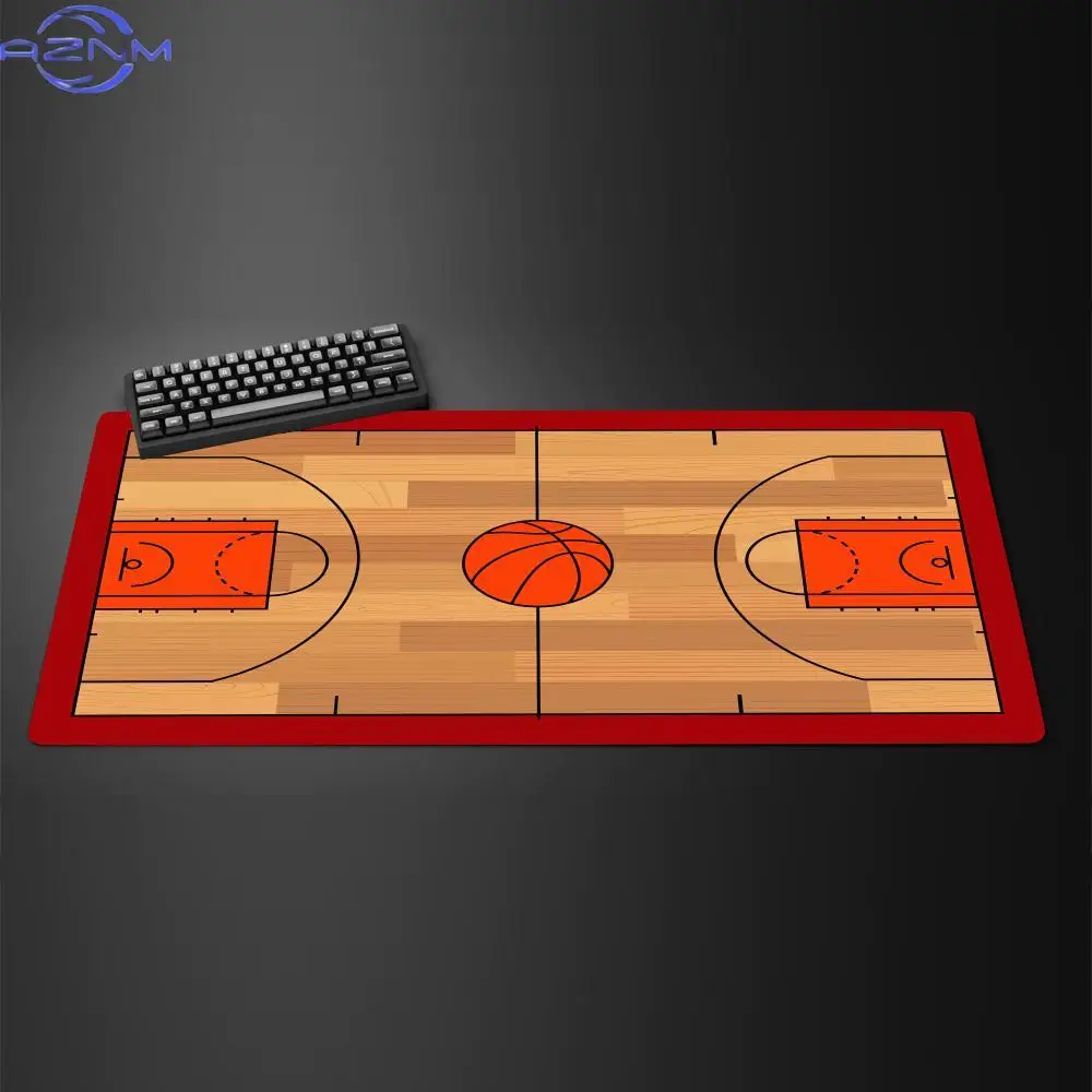 Basketball Court XXL Gaming Desk Mat Rubber Anti‑Slip Large Long Mouse Pad for Computer Home Office Game Desktop Decor