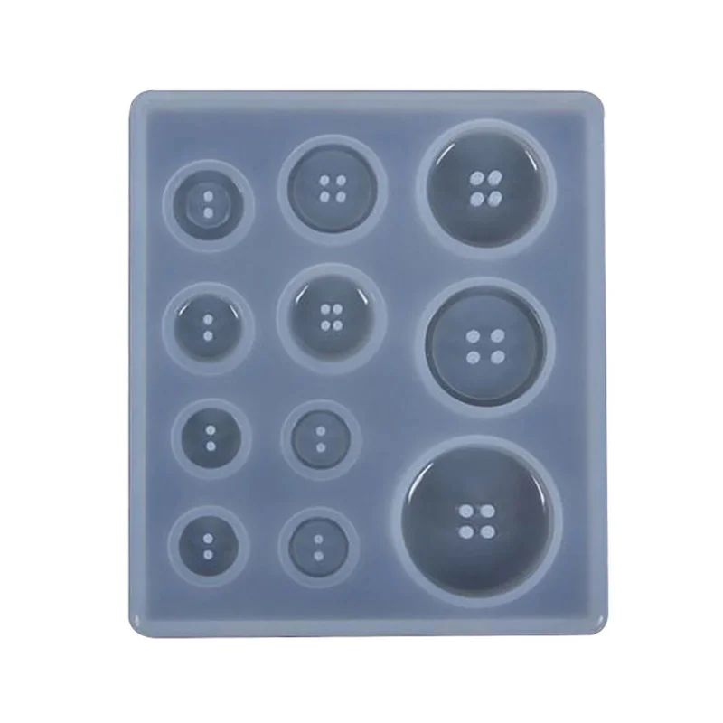 Knopfform mit Lochform, antihaftbeschichtet, Kunstform, Dekoration, Kuchen, Backwerkzeuge, DIY, Silikonform, Harzknopf – Detail 9