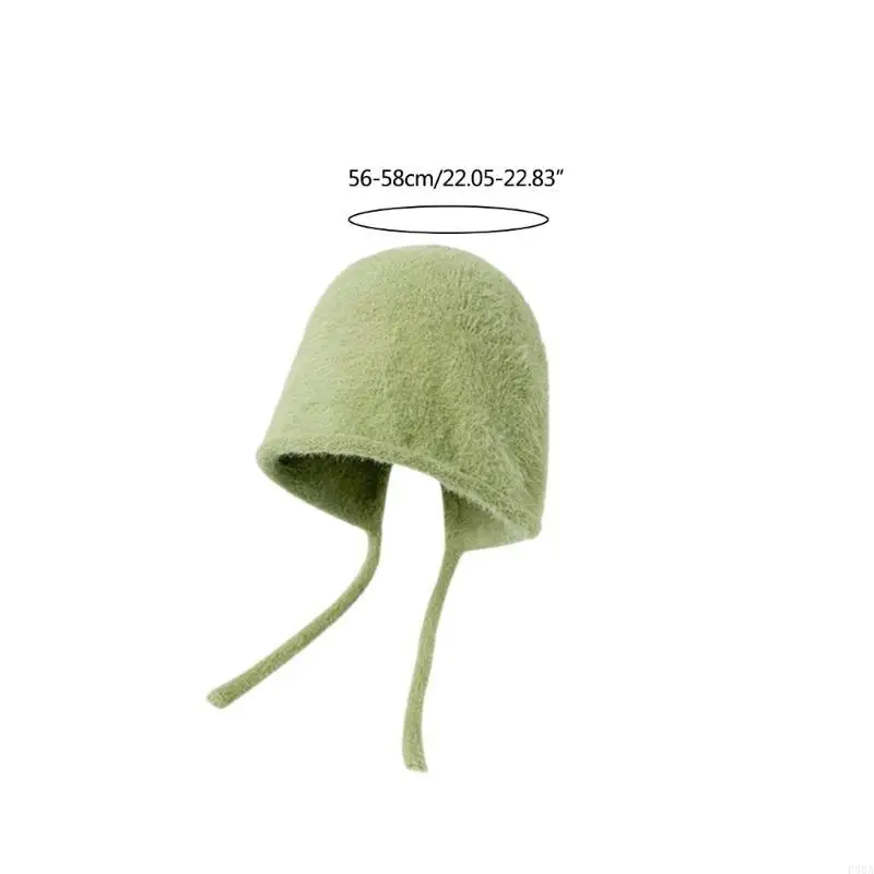 P88A الشتاء موضة محبوك قبعة التراص محبوك بونيه قبعات الهيب هوب لينة الدافئة قبعة صغيرة الشتاء هدية للنساء الفتيات #6