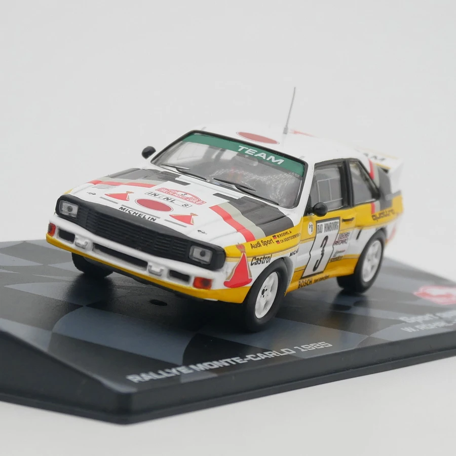 Ixo 1:43 Scale Diecast Alloy Sport Quattro WRC 1985 Racing Toys Car Model Classic Adult Collection Souvenir Gifts Static Display