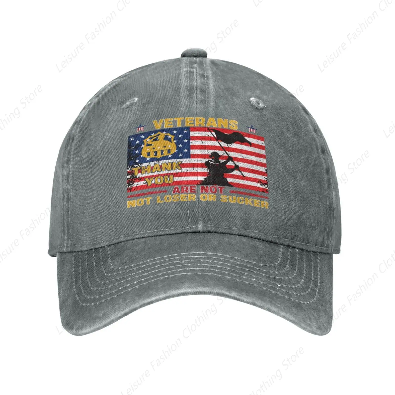 

Veterans are Not Loser Or Sucker Hat Thank You Veterans Day Caps Women Men Washed Baseball Cap Funny Trucker Hats