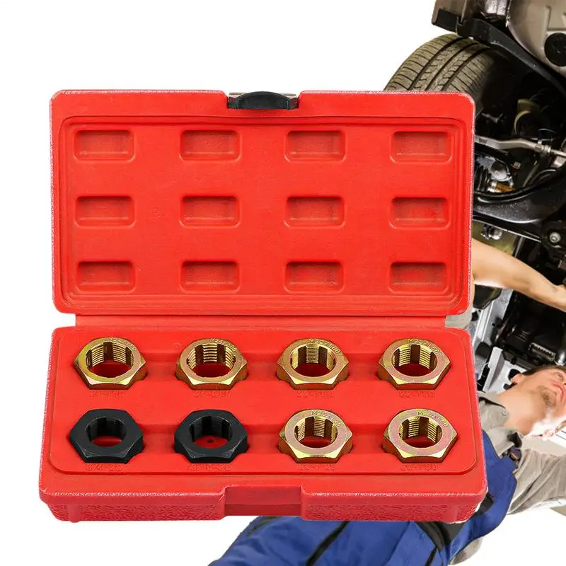 

Thread Repair Kit Thread Restorer Kit 8 Pieces Metric Chaser Set Rethreading Portable Repair Tool Hex Tap Die Tapping