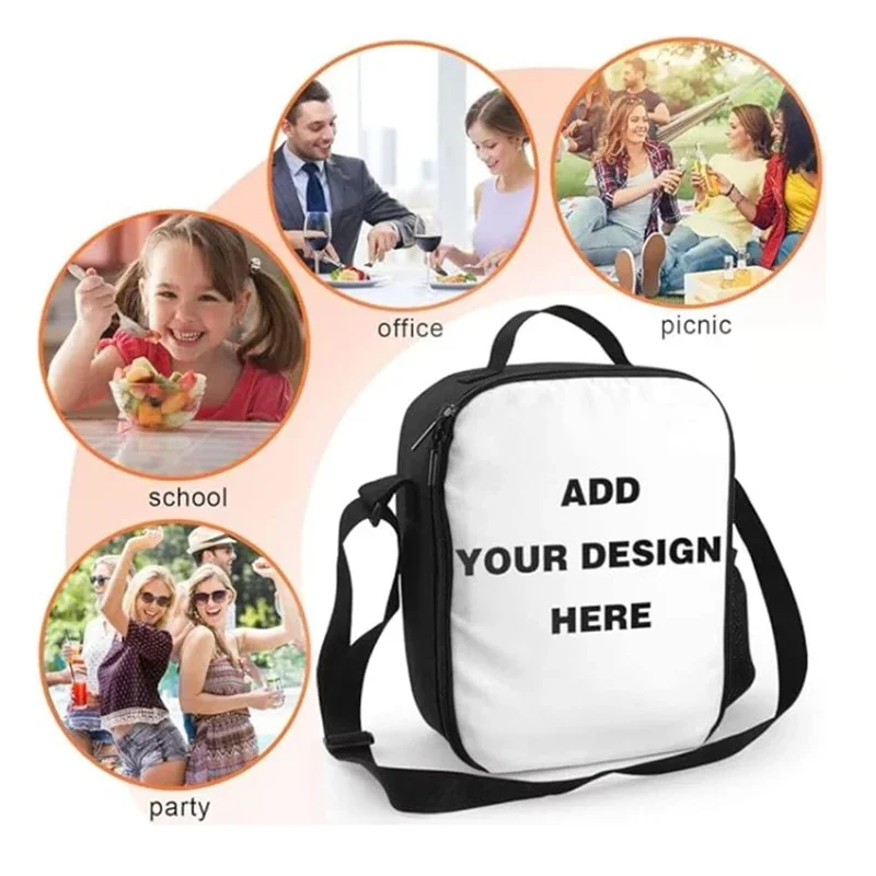 Lunch bags for Child,Cartoon Brain Rot School Picnic Bags for Girls Boys,Large Kids Insulation Cooler Bags
