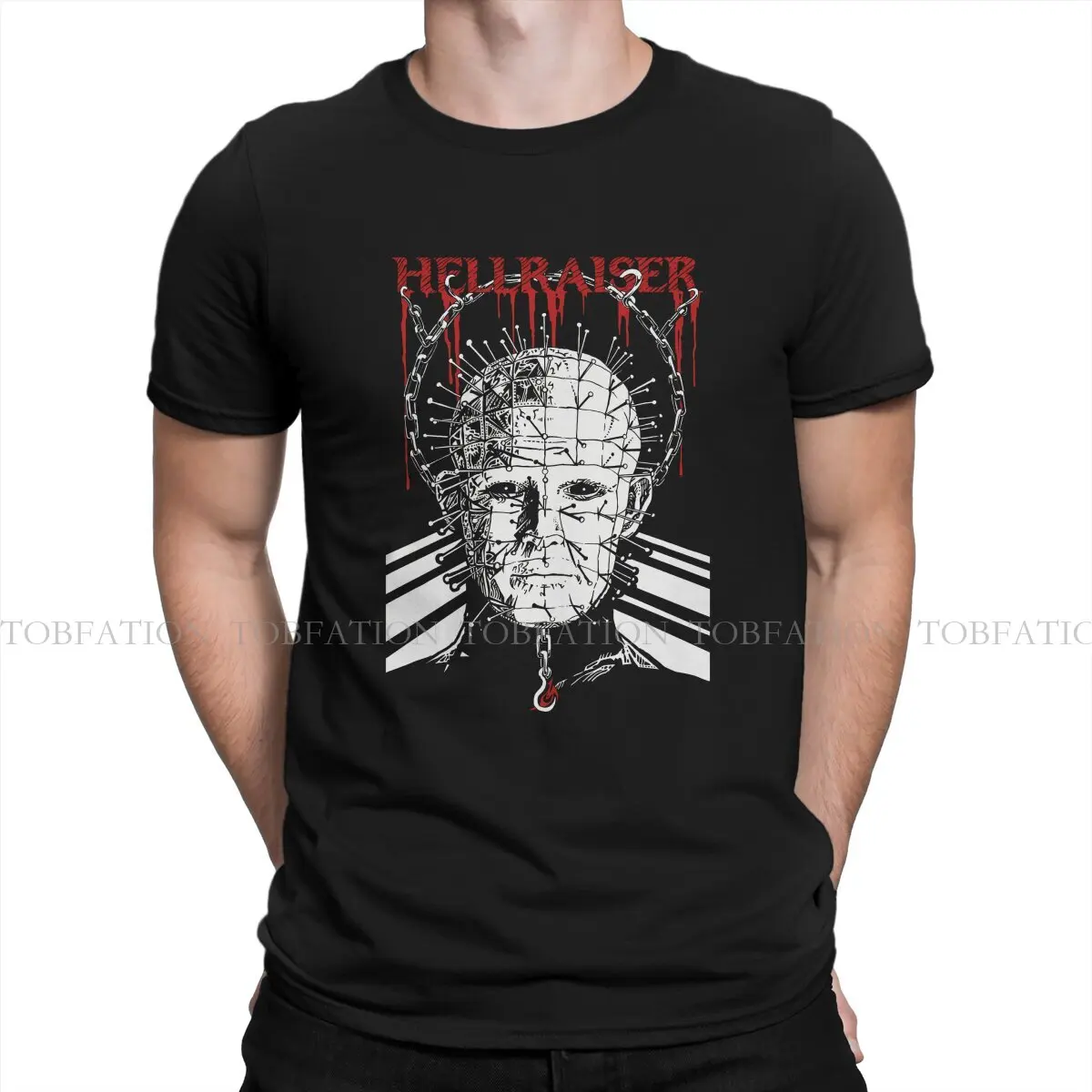 Pinhead Hip Hop TShirt Hellraiser Horror Movie Leisure T Shirt 100% Cotton Stuff For Men Women