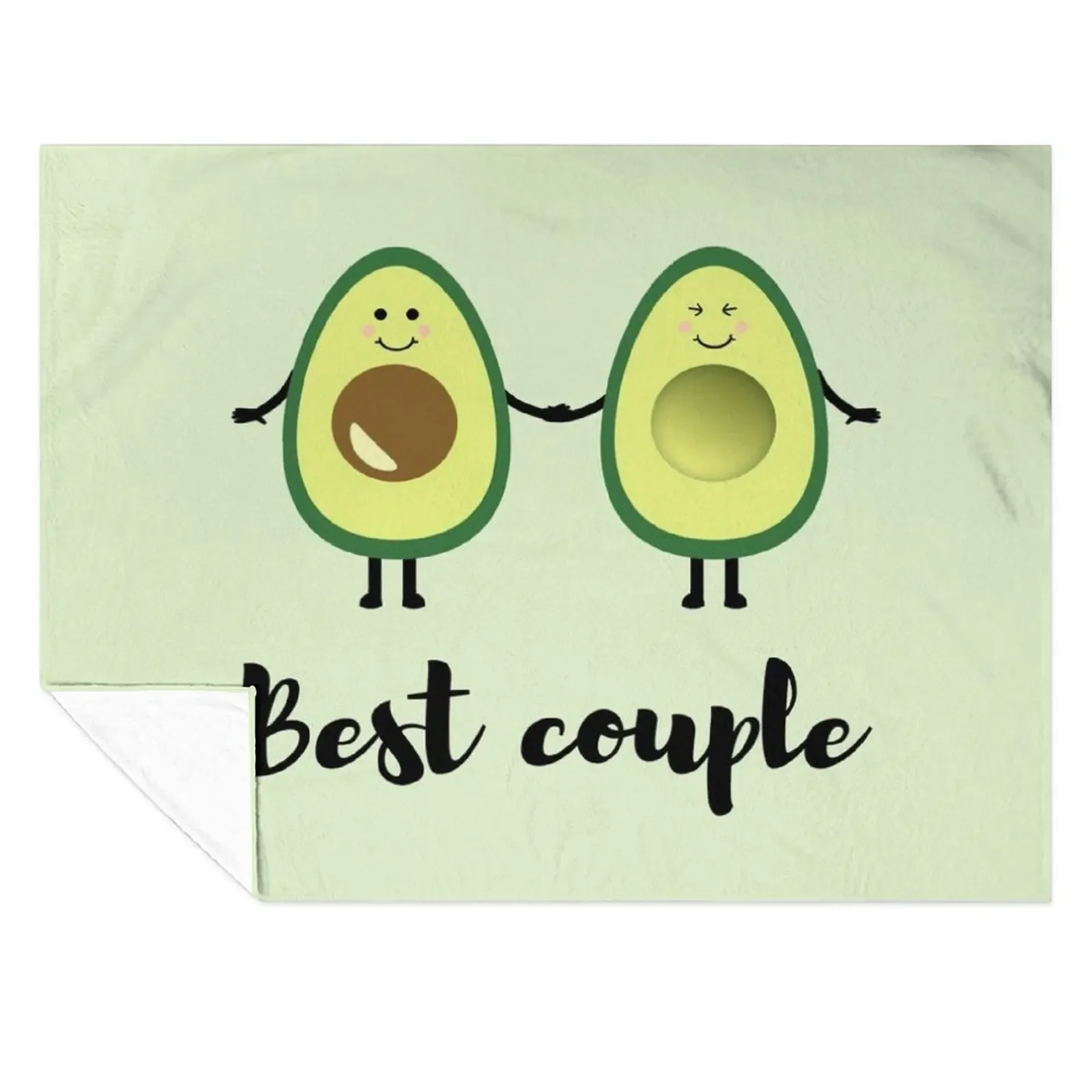 

Best Couple Avocado Illustration design Throw Blanket Warm christmas decoration Bed covers Cute Blankets