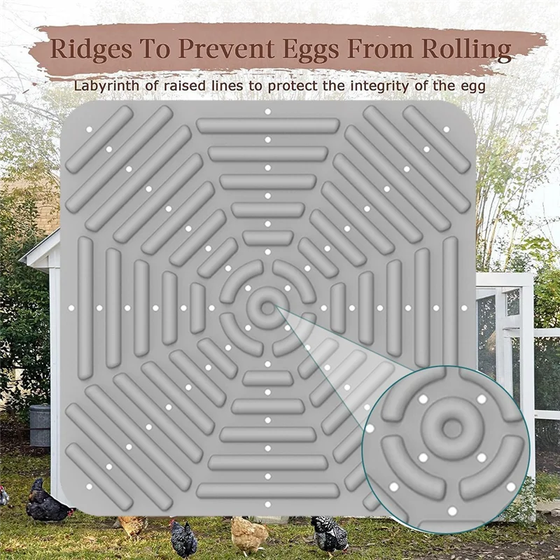 MAKE-6 عبوات من وسادات التعشيش على شكل عش الدجاج، صناديق تعشيش الدجاج، سرير الدجاج لحظيرة الدجاج، 12 × 12 بوصة، أخضر