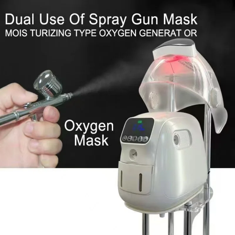2025 جديد 2 في 1 آلة الأكسجين للوجه قبة الهيدروجين الأكسجين جهاز العناية بالوجه تجديد الجلد آلة الوجه الأكسجين #1