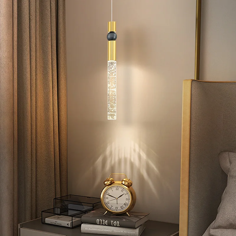 SOURA Modern Crystal Pendant Lamp Gold LED Chandelier for Kitchen Island Bar Living Dining Room