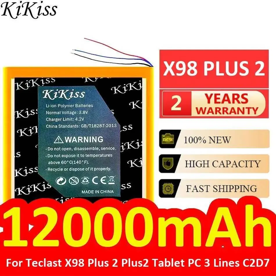12000Mah For Teclast X98 Plus 2 Plus2 Tablet PC 3 Lines C2D7 Long-Lasting Performance Laptop Battery