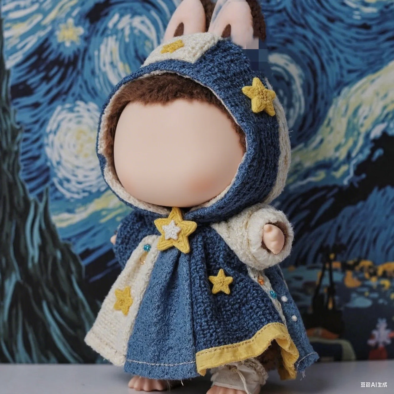 

Anime Doll Clothe for 17cm Labubu Doll Outfits Designer Luxury Starry Sky Art Clothes Doll Overall Toy Clothes Doll Accessories