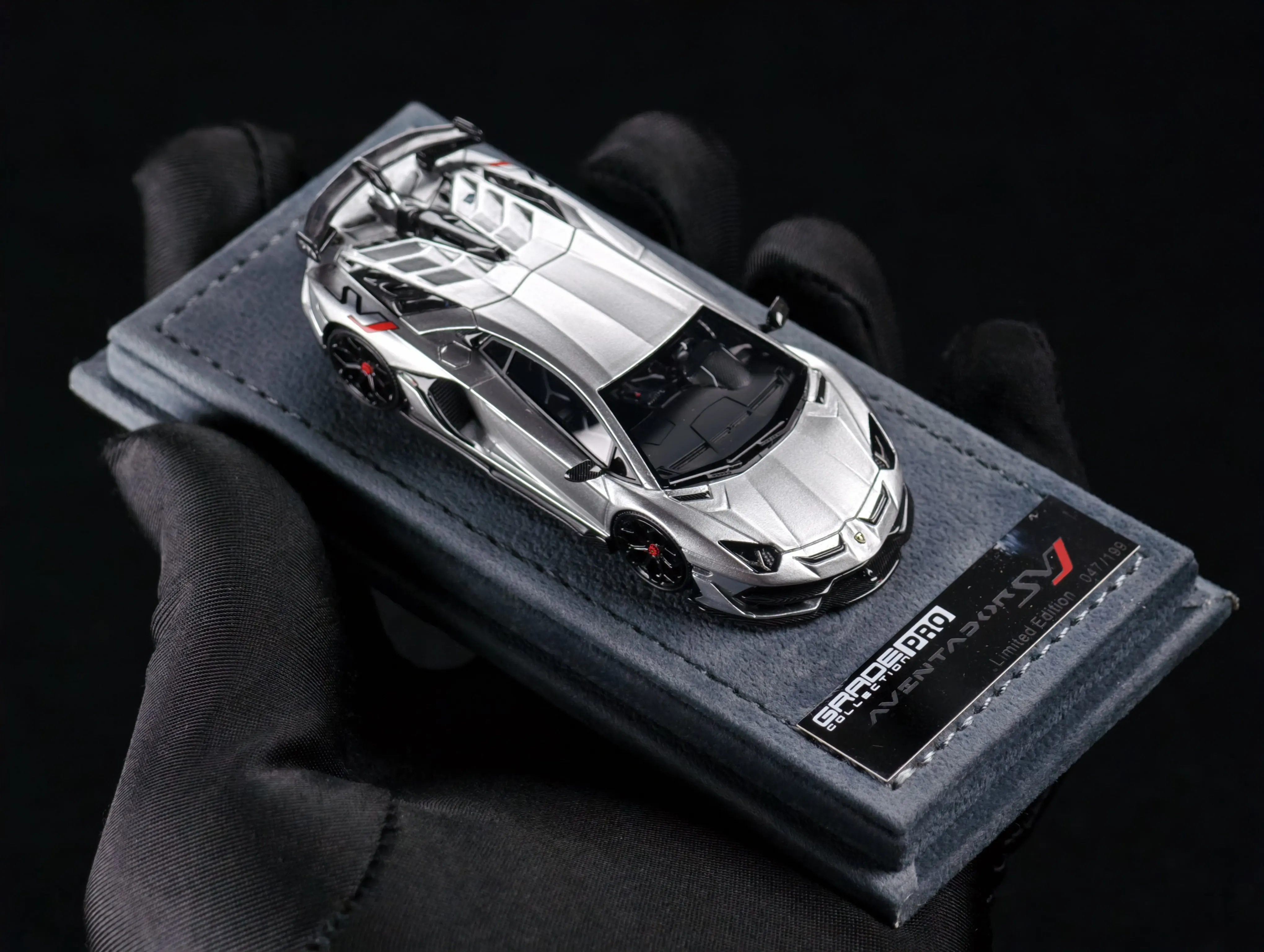 1:64, Novitec Lamborghini Aventador SVJ LP770, verzamelmodel van statische miniatuursimulatieauto van hars, kamerdecoratie.