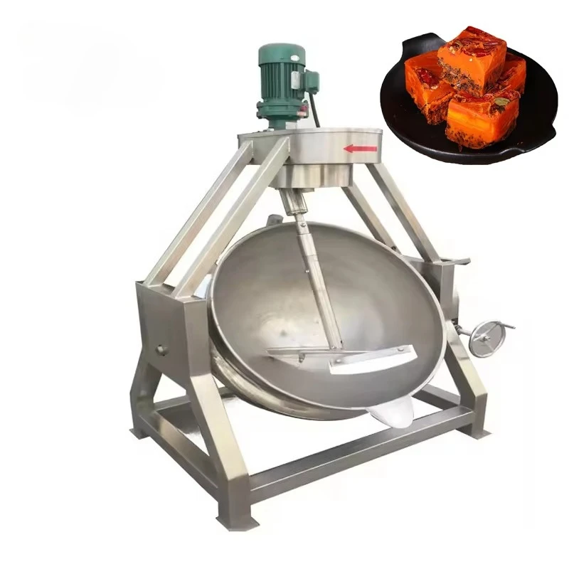Manual Tilting  Chili Sauce Frying Pan Cooking Pot Planetary Stirring Frying Pan Tomato Sauce Frying  Kettle