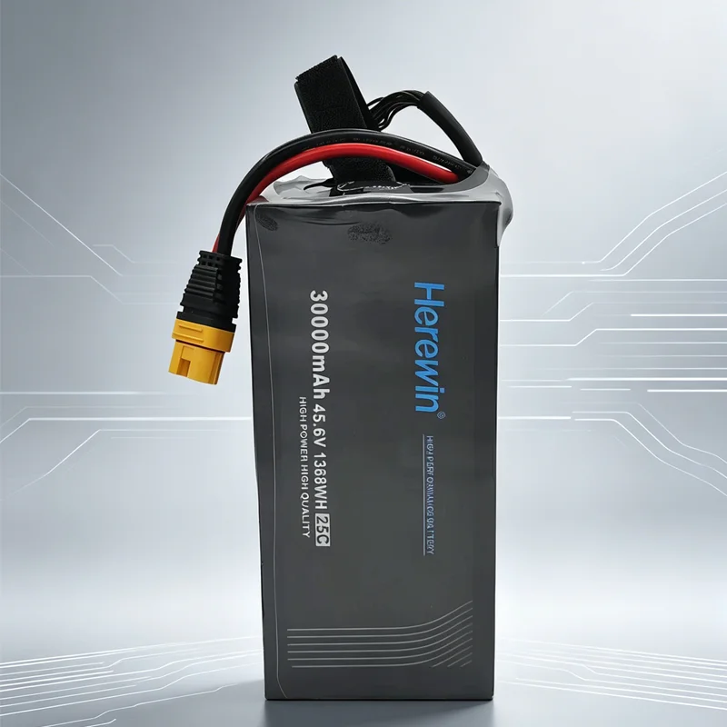 

Herewin 45.6V 30000mAh 12S 25C Li-ion Agricultural Drone Battery | Long Life Cycle