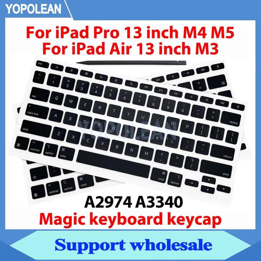 New A2974 A3340 Key Keycaps Keys Cap Black For iPad Pro 13