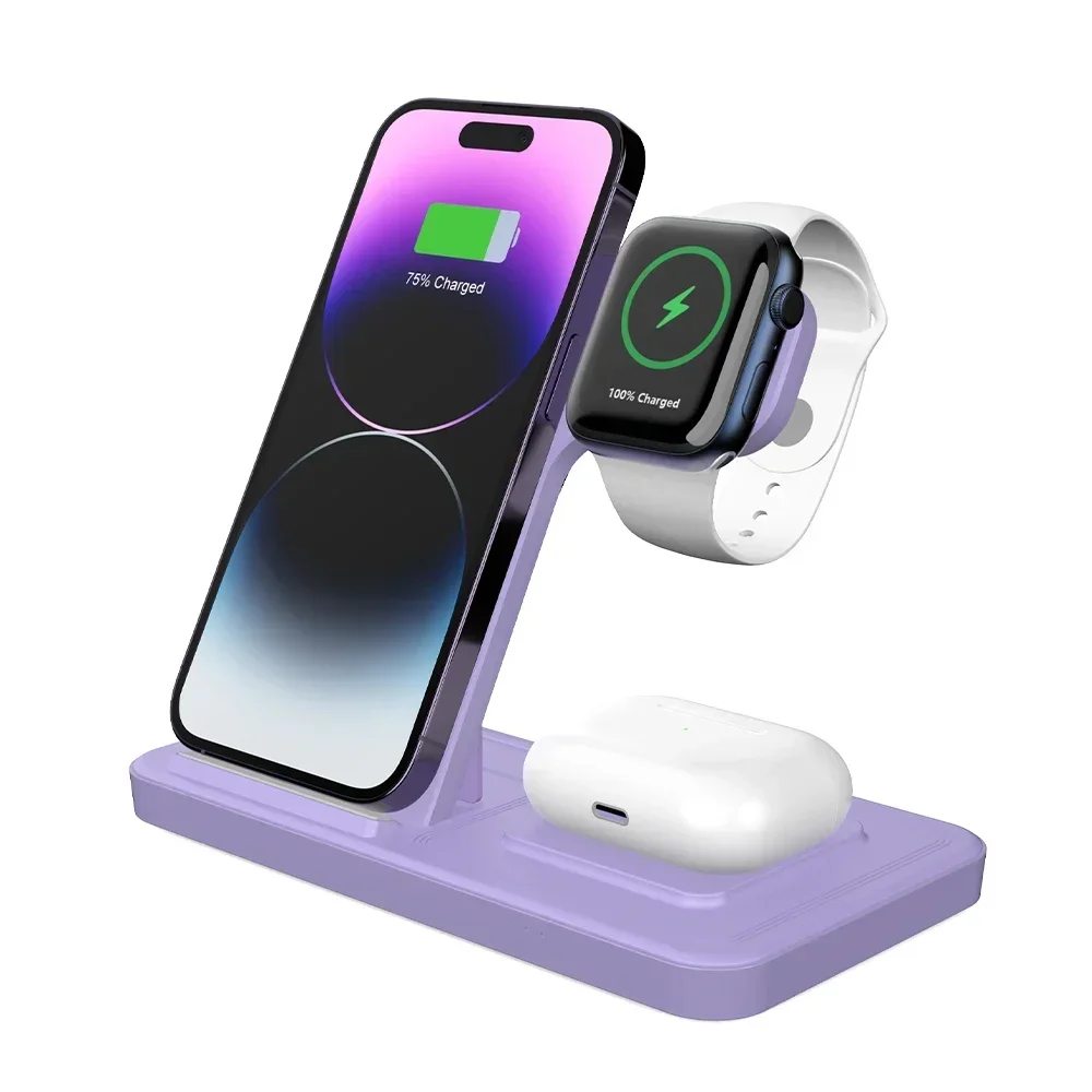 30W 3 ben 1 Szikratávirát töltő állvány számára IPhone 15 14 13th 12 11 Menő Minden Almafa nézni 9 8 7 6 Az airpods Menő 2 3 gyorsan töltés Megállóhely