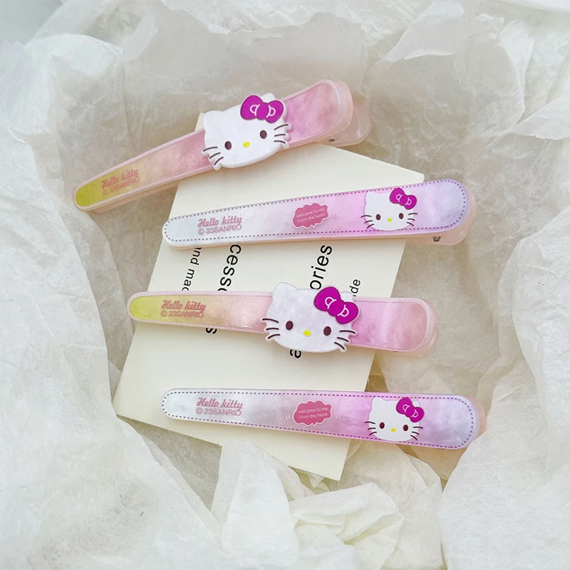 Pinces à frange Sanurgente Kawaii pour filles, ornements de cheveux d'été, Cinnamoroll Anime Pochacco, cadeau mignon pour enfants, 1/2 pièces