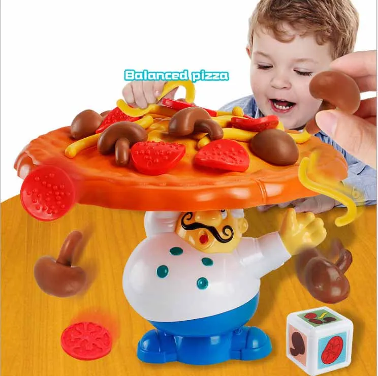 Children's Puzzle Toys For Family Gatherings Tabletop Games Balancing Pizza Game Pizza Stacking Two-Player Match Toys