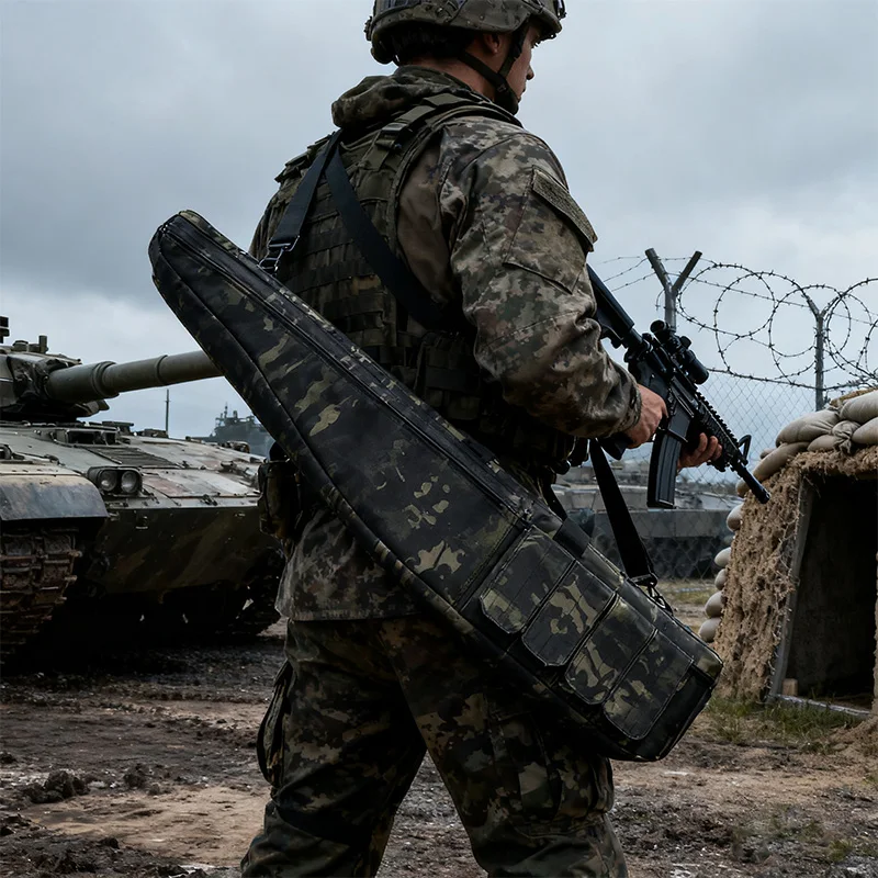 

70CM 98CM 118CM Military Outdoor Tactical Heavy Rifle Pack Oxford Shock Absorber Sleeve Combat Hunting Rifle Equipment