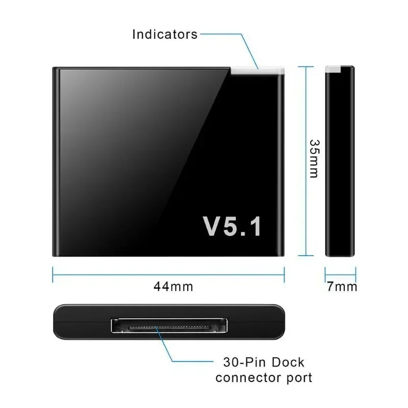 ワイヤレスステレオオーディオアダプター,Bose Sounddock ii,bluetooth 5.1,ミニa2dpミュージックレシーバー,ポータブルスピーカー,30ピン,2 ix,10