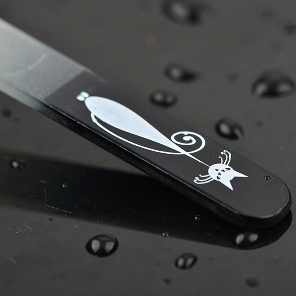 1 pçs arquivos de unhas de vidro cristal cor aleatória placa de amortecedor de unhas para manicure moldar suavização unhas de remoção de esmalte