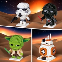 Star Wars Creative building blocks mini toys Darth Vader, Stormtrooper model Puzzle building blocks Yoda character gift toys