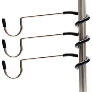 Stainless Steel Light Stand Holder Hooks Portable Tent Pole Lamp Hanger Hunting Fishing Lantern Hanger Outdoor Camping Tools