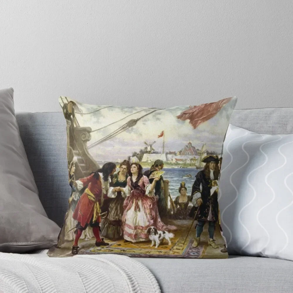 Captain Kidd in New York Harbor - Jean Leon Gerome Ferris Throw Pillow Cushion Cover For Sofa Pillowcases pillow