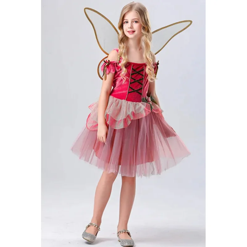 Halloween Tinker Belll Dier Vlinder Elf Prinses Cosplay Kostuum Kinderdag Bos Magische Bloemenfee Fancy Dress