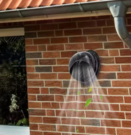 1PEC50mm-150mm Outdoor Stainless Steel Hood Flue Windproof Rainproof Exhaust Insect Proof Cover Bathroom Exhaust Fan Ventilation