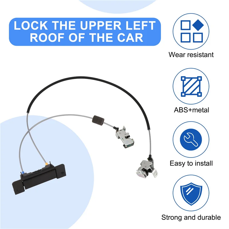 A80X-For FORD TRANSIT MK6 MK7 2000 - 2014 مزلاج قفل الباب الخلفي للسيارة سقف متوسط يسار علوي ومقبض كابل سفلي #2