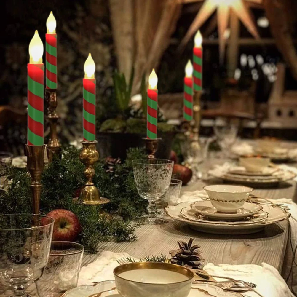 

12pcs C les Operated Christmas LED Wax Warm Party Decoration Multicolor Party Home Decoration Supplies