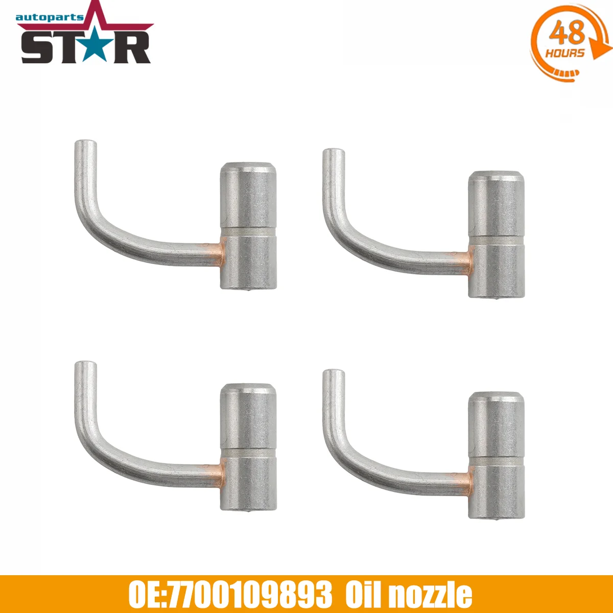 4 peças de jato de óleo de refrigeração do pistão 7700109893 7700109892 para Renault Clio Megane Kangoo Sandero Platina Peças Automotivas