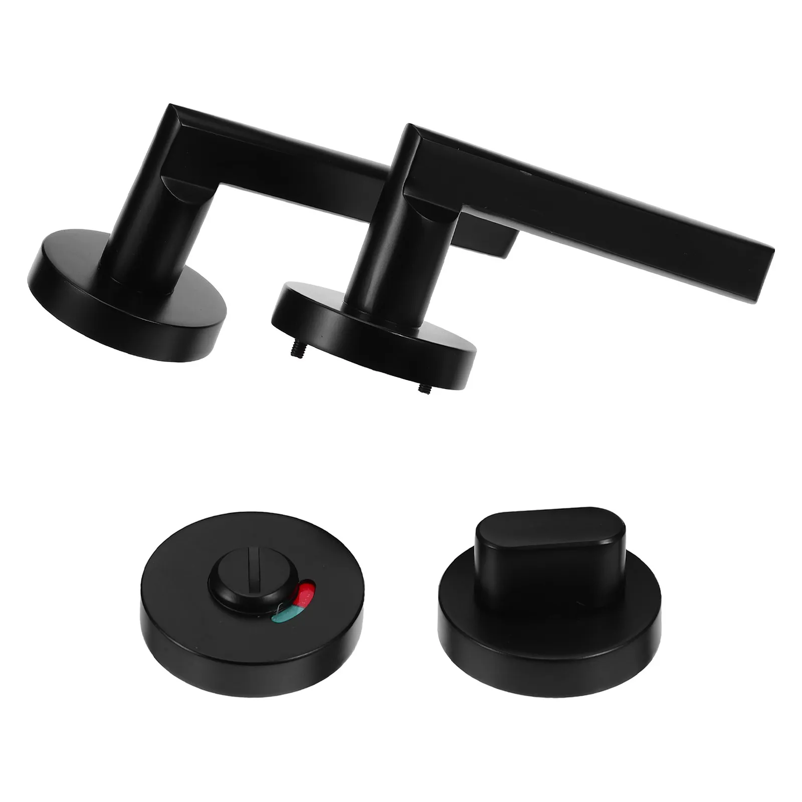 

1 Set Bathroom Stall Door Latch Bathroom Privacy Lock With Indicator Steel Toilet Door Lock Occupied Vacant Indication Bolt