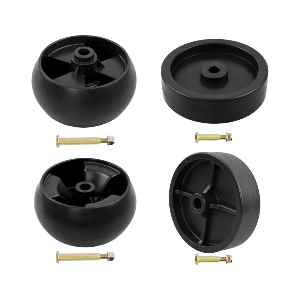 Deck Wheel Kit 4 pcs ABS Black for Cadet LTX1046 LTX1050 XT2-LX46 For XT1-LT46 GT2542 GT2550 734-0973 and 734-04155