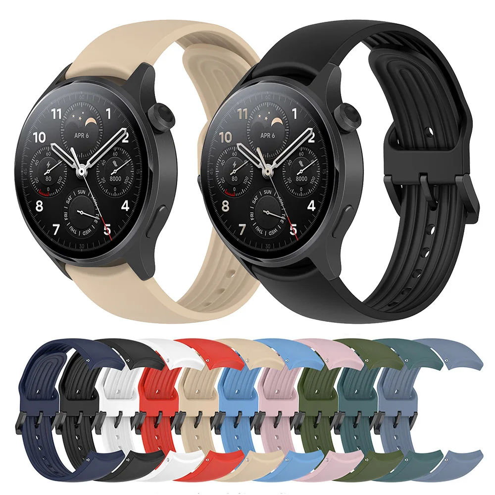 22 مللي متر سيليكون حزام ل شاومي ساعة S1 برو سوار معصمه سوار ساعة ذكية