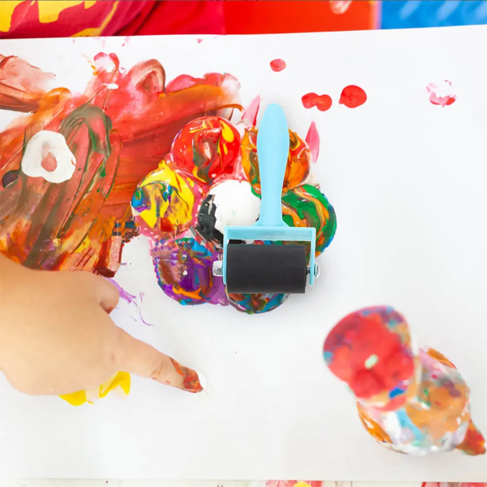 

6Pcs Rubber Roller Ink Tool Printmaking Rollers for Craft Stamping Block Printing Glue Application Stamping