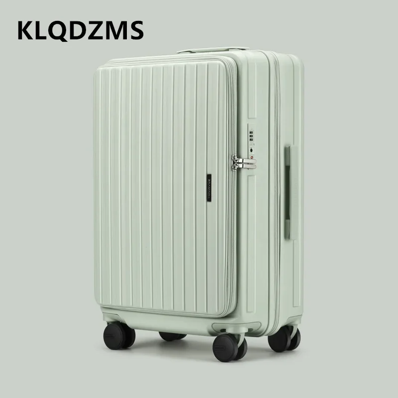 KLQDZMS Bagaglio da viaggio a mano 20 "24" 26 pollici Valigia d'imbarco con apertura laterale Trolley per PC Valigia da cabina da uomo con cerniera espandibile