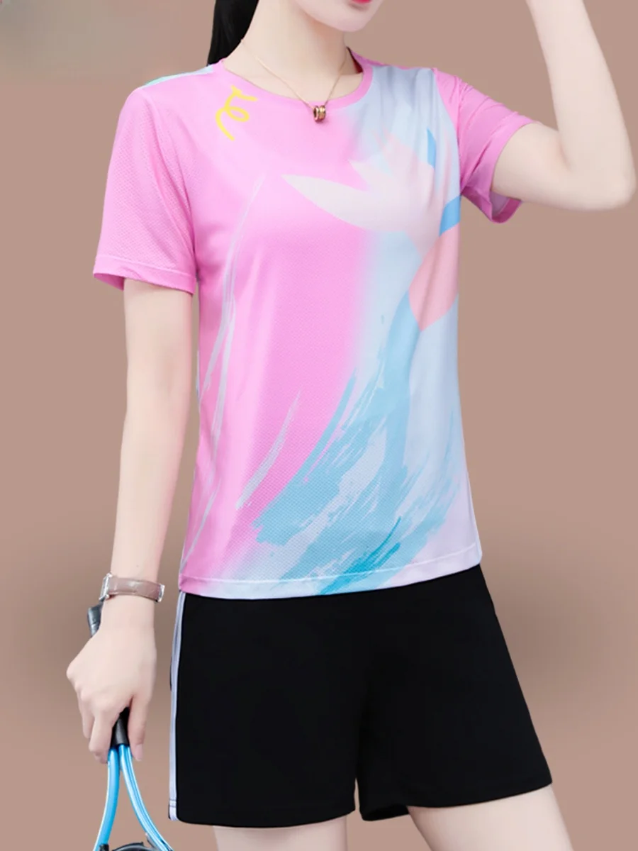

TUCANO Ice Silk Qui Dry Badminton Sports Wear Set Women's Summer New Thin Breathable Two Piece Set Lightweight Comfortable