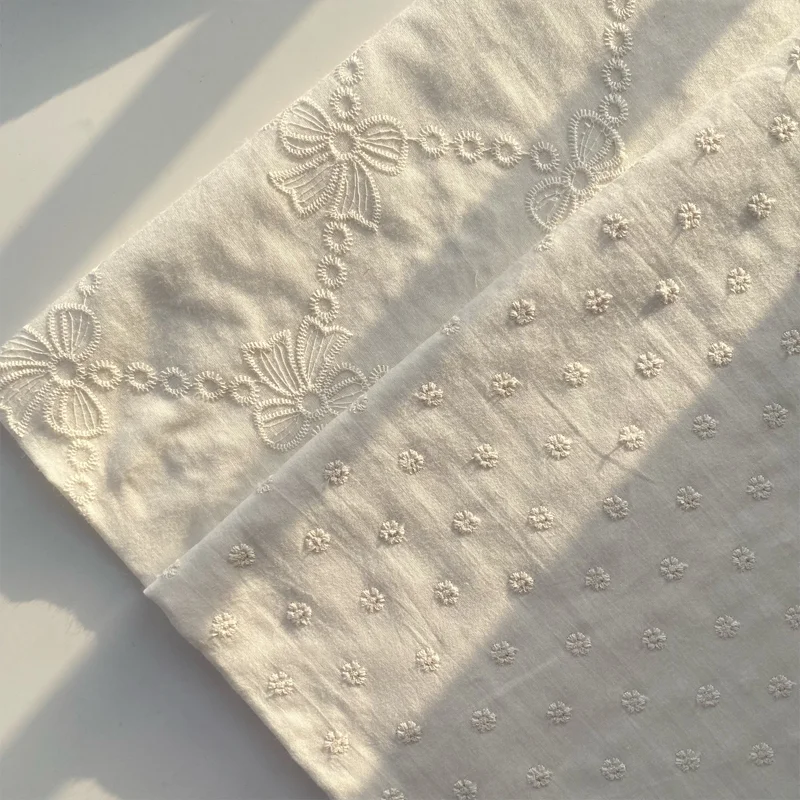 

Fabric Polyester-Cotton Embroidered Thin Cotton Handmade Clothes Shirts Hairbands Placemats Toy Doll Clothes DIY Fabric