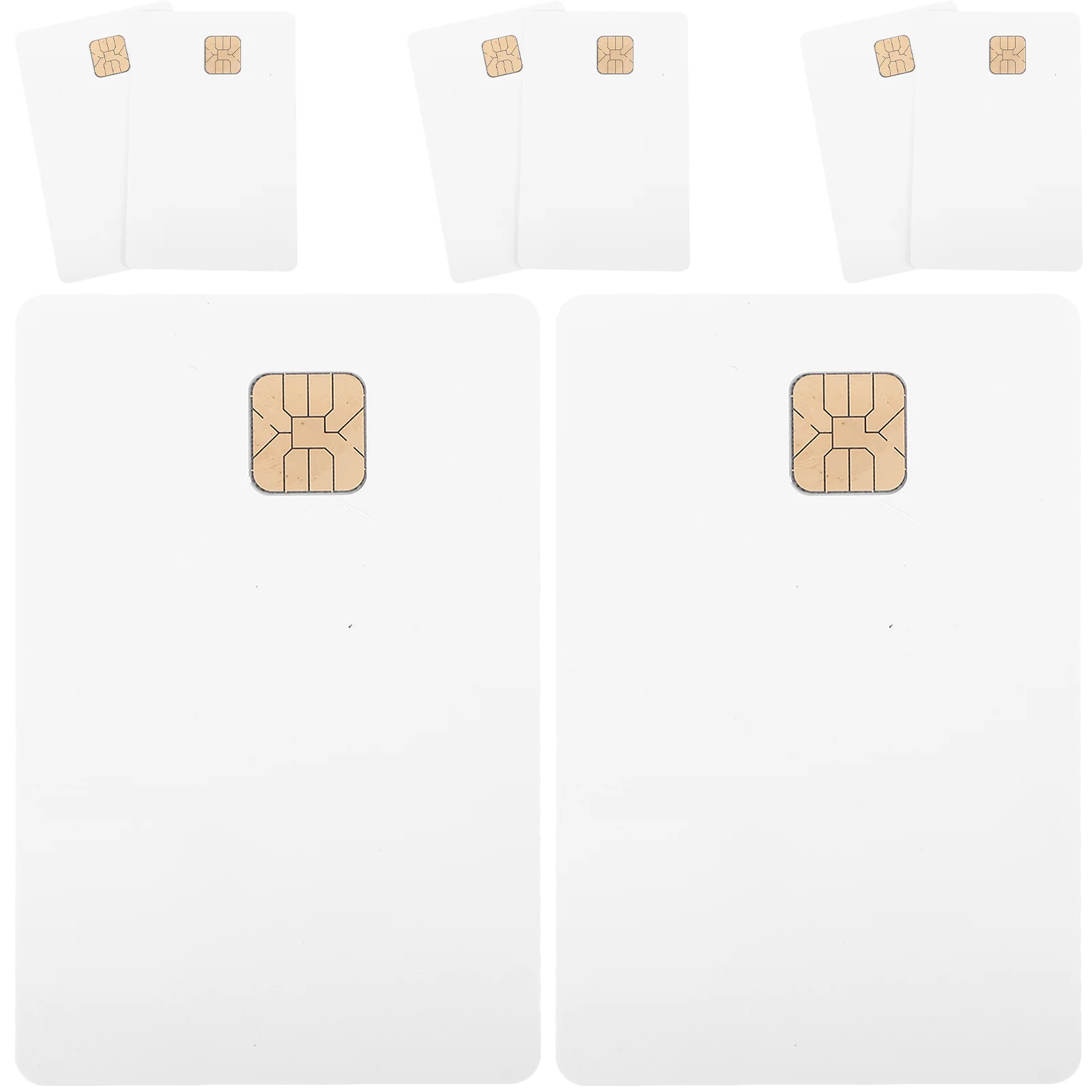 Cartões PVC Chip IC, Cartões de crédito em branco com chips, Branco para escritório