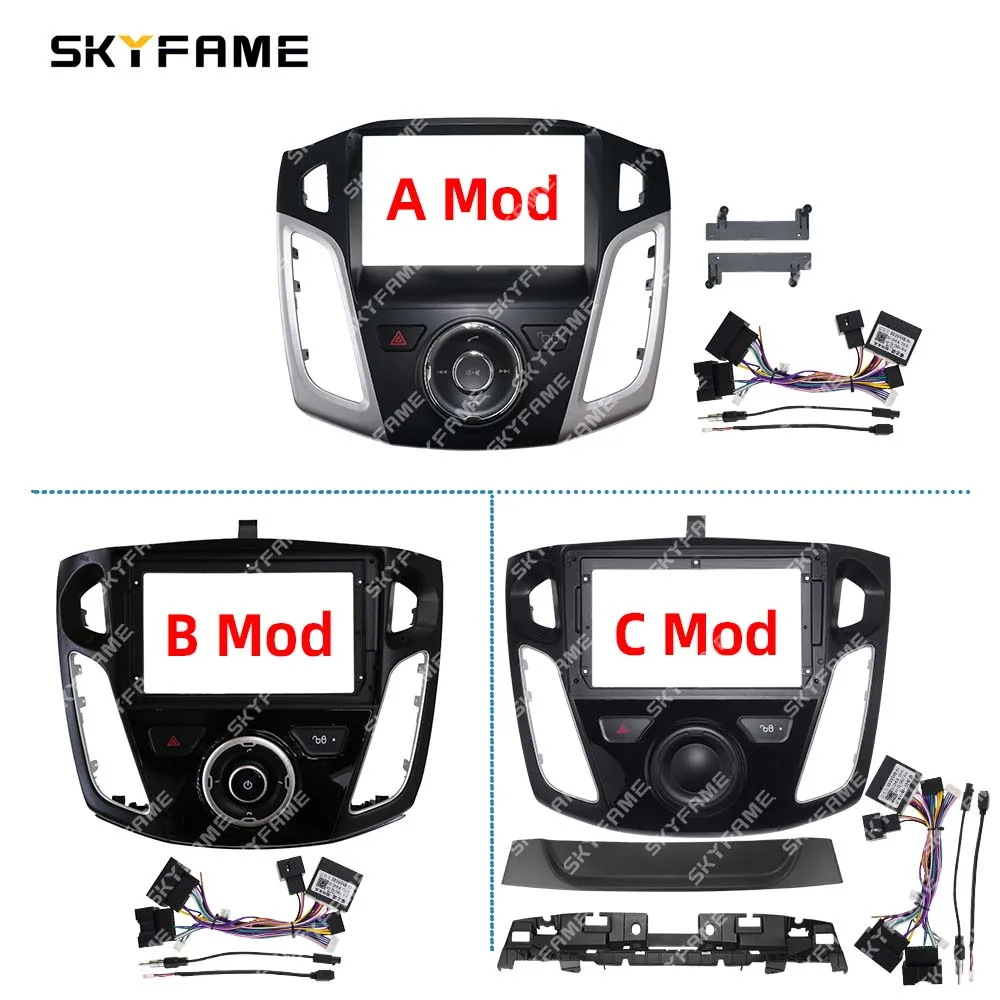 SKYFAME Car Frame Fascia Adapter Android Radio Dash Fitting Panel Kit For Ford Focus MK3