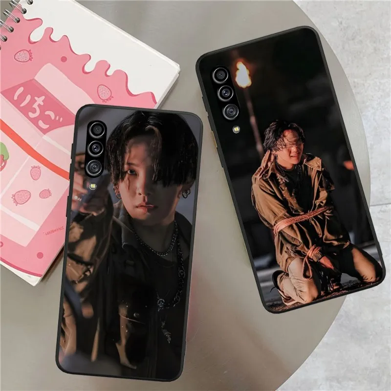 Agust D SUGA Phone Case For Samsung Galaxy S23 S22 S21 S10 S9 S8 Plus Ultra Soft Black Phone Cover