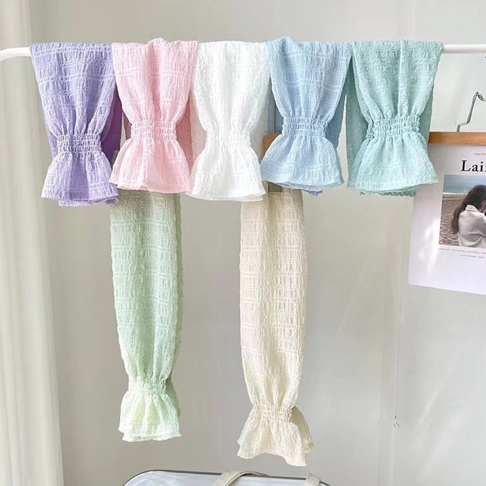 Mangas de hielo para mujer, guantes largos sin dedos de Color sólido, finos, sueltos, para conducir en verano, protección solar en ciclismo