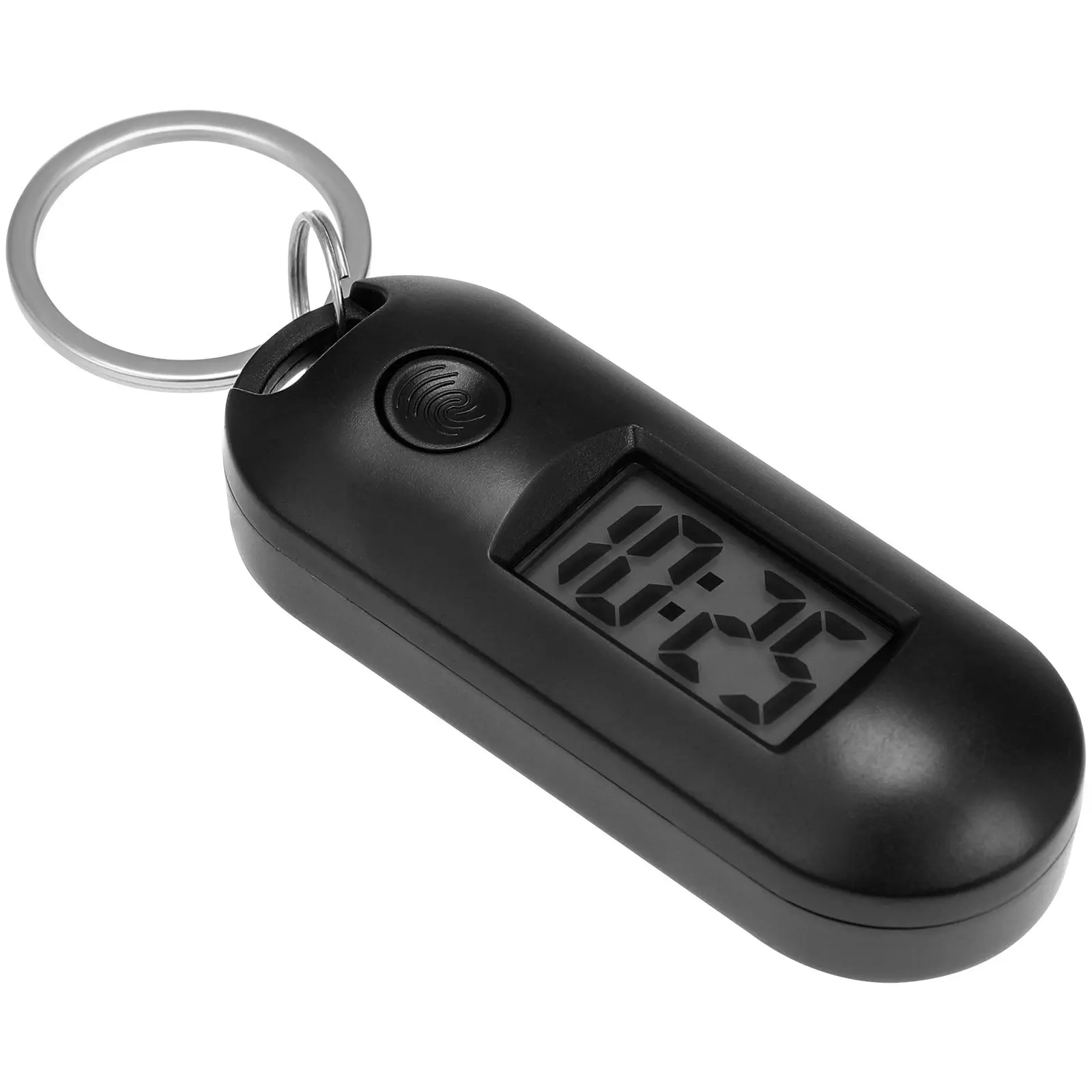

Black Keychain Digital Watch Hanging Silent for Students Backpacks Exam Time Management Electronic Watch Keychain Ring
